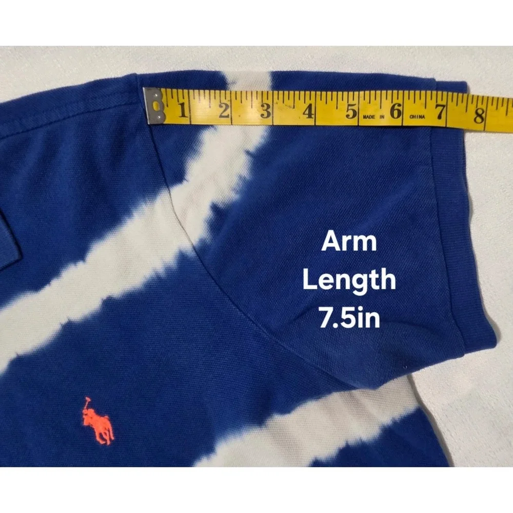 Polo Ralph Lauren Tie Dye Polo Shirt Custom Fit Pony Cotton Men's Large